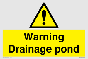 Warning Drainage pond